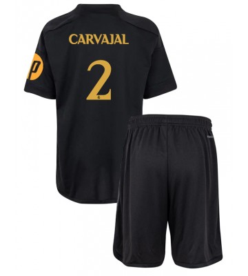 Real Madrid Daniel Carvajal #2 Tercera Equipación Niños 2023-24 Manga Corta (+ Pantalones cortos)